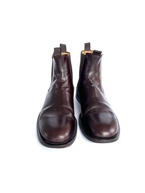 Giorgio Armani Dark Brown Leather Chukka Boots